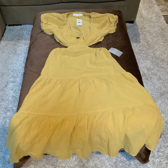 ASTR Butter Yellow M Astr Nordstrom dress Coquette Balletcore Scandi - Picture 3 of 9
